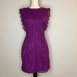 Lace purple dress